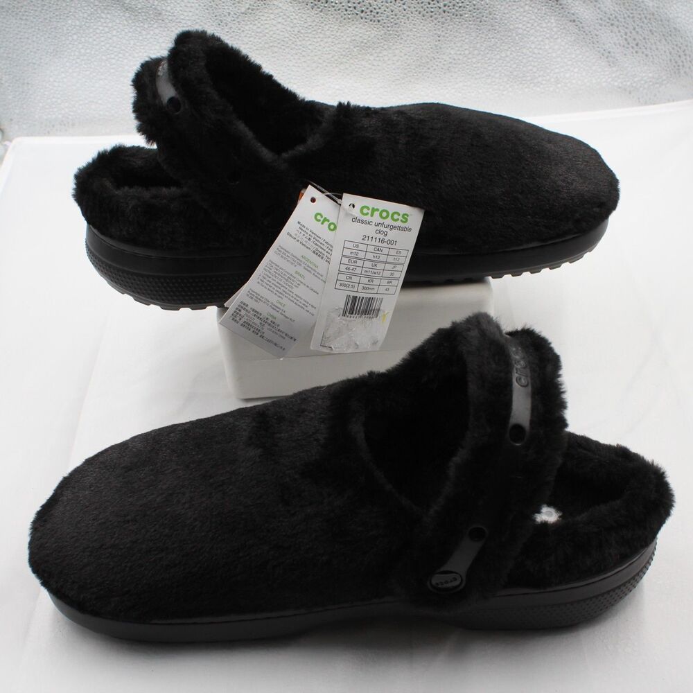 NEW Crocs Classic Unfurgettable Clog Black Men's Size 12 / Women's 14 - NWT